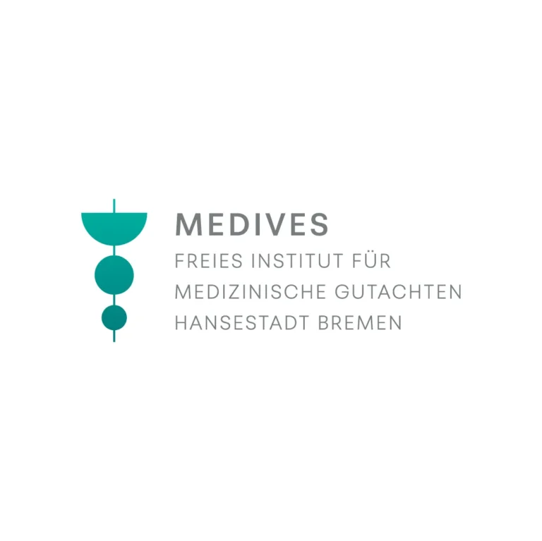 Medives Logo „Freies Institut für medizinische Gutachten“. Logodesign von Studio341
