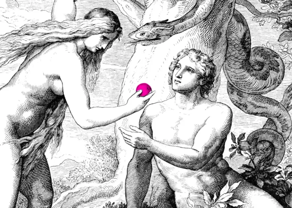 Demokratie Film: Kupferstich-Stil Adam und Eva mit Apfel – Animationsvideo von Studio341